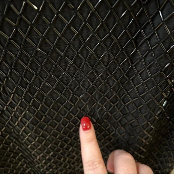 NWT Mac Duggal 93551 Beaded Spaghetti Strap Column Embellished Gown - Picture 7 of 10